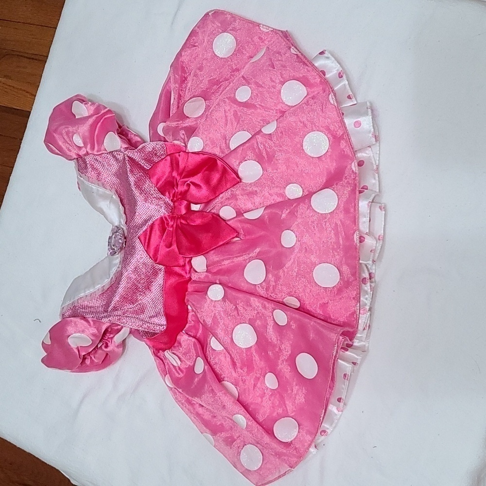 Disney Pink Babydoll Dress with Puff Sleeves and Peter Pan Collar